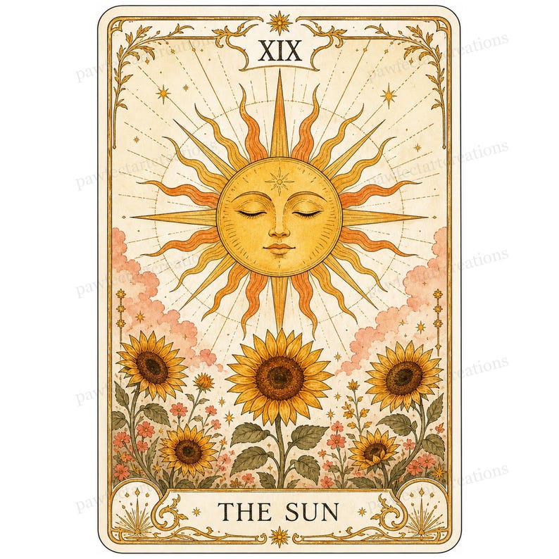 Major Arcana tarot card watercolor clipart preview 1