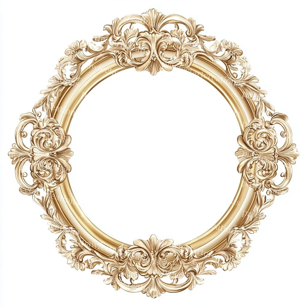 Gold Victorian Frame Clipart: Rococo Baroque Frames (digital Download ...