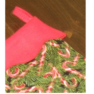 Candy Canes Fleece Christmas Stocking image 4