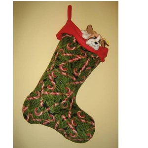 Candy Canes Fleece Christmas Stocking image 5