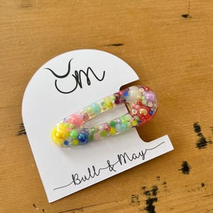 Rainbow bead hair clip/grip