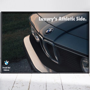 BMW M3 Poster Vintage Retro Classic Kunstdruck, Perfekt für Haus oder Büro Dekor, Geschenk Auto Enthusiasten, Geschenke für Männer, Geschenke für Papa.