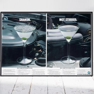 BMW E30 Vintage Poster Magazine Advert Authentic Retro Classic Art Print, Perfect for Home or Office Decor, Gift for Men, Gifts for Dad