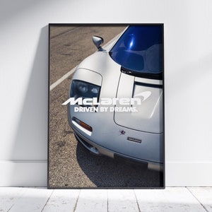 McLaren F1 Poster Art Print, Wall Decor, Garage Art, BMW Lover Car Enthusiast Decoration, Gift for Dad, Gift for Son