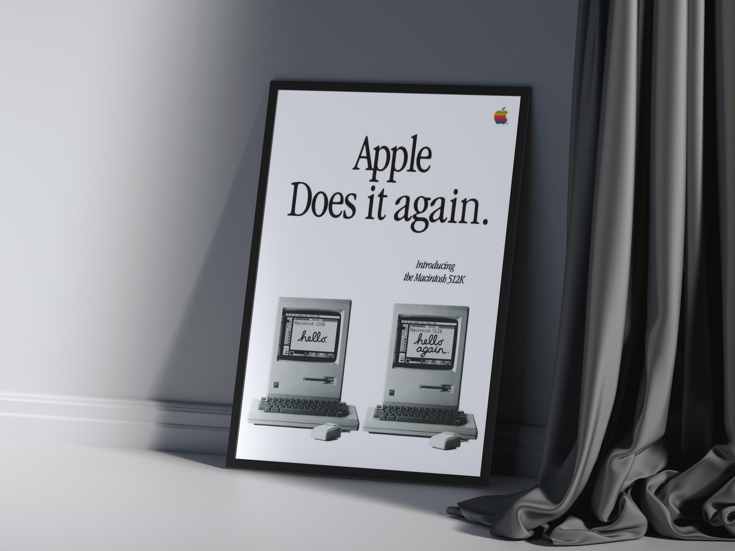 Apple Macintosh Vintage Advert Retro Classic Art Print, Perfect