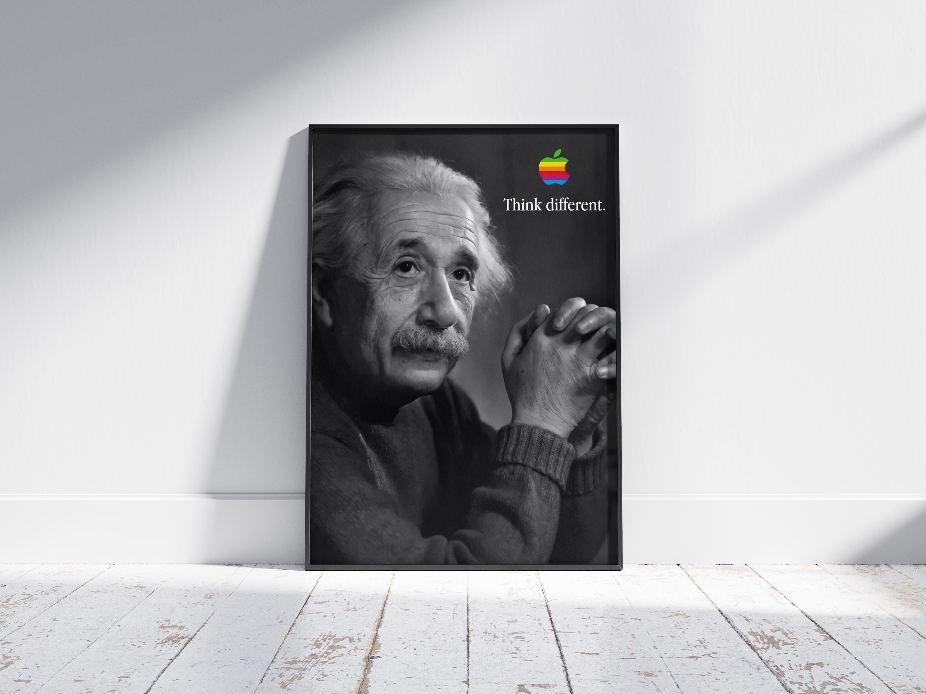 未額装　アインシュタイン　ポスター　apple Apple Albert Einstein Vintage Poster Retro Tech Advert Art Print