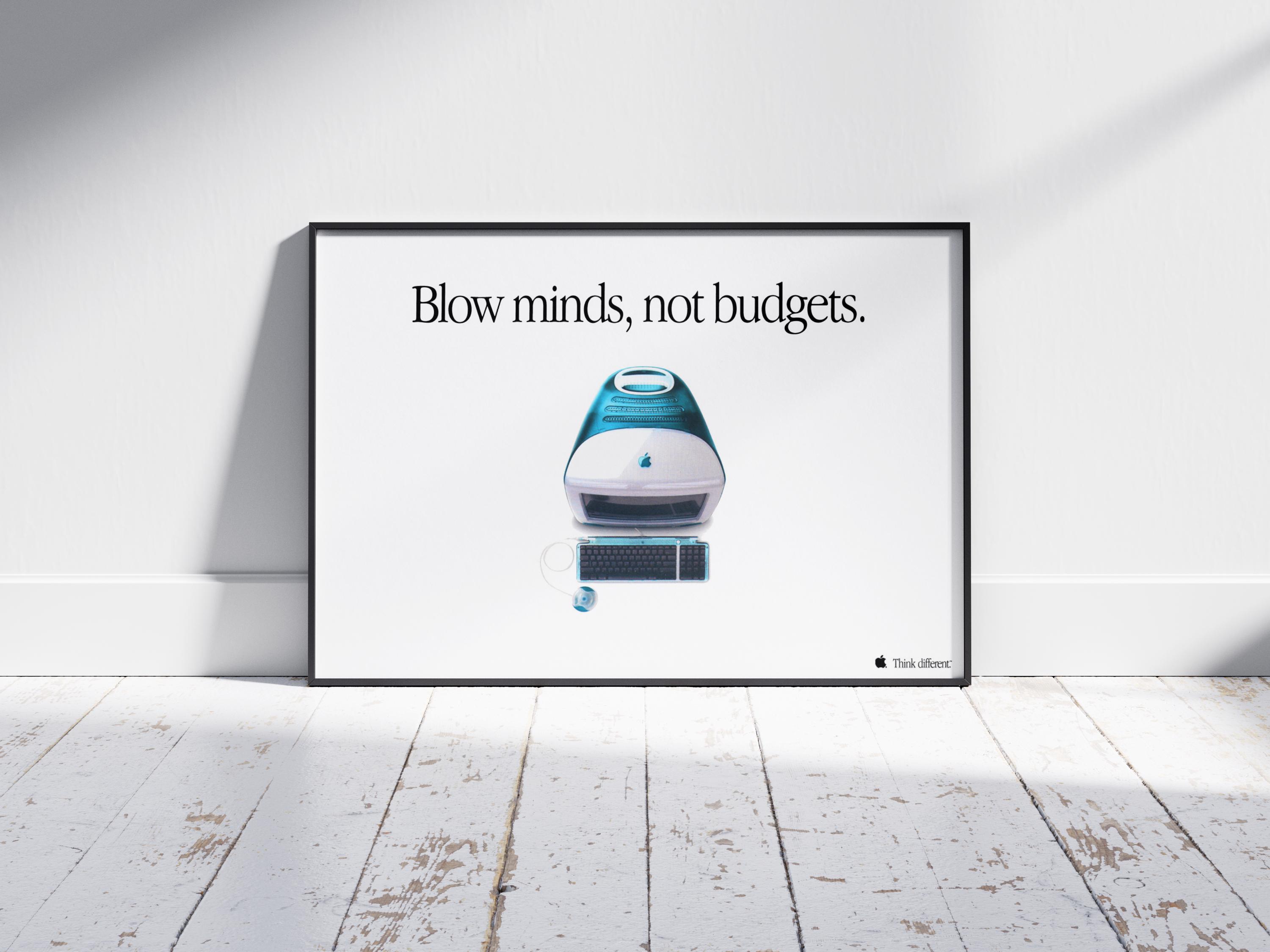 Apple Imac 1998 Vintage Poster Retro Tech Advert Art Print