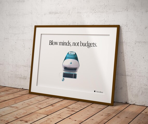 Apple Imac 1998 Vintage Poster Retro Tech Advert Art Print
