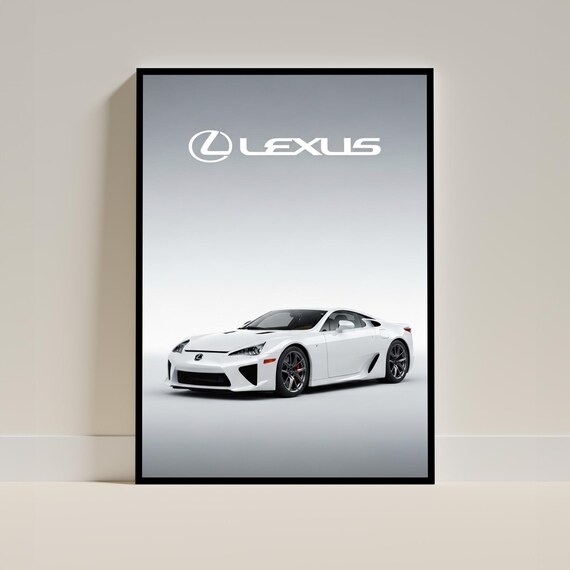 Lexus LFA Pearl White Poster – Contemporary Automotive Art