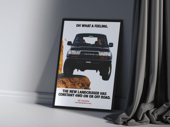 Toyota Landcruiser Poster Advert Vintage Retro Classic Art Print