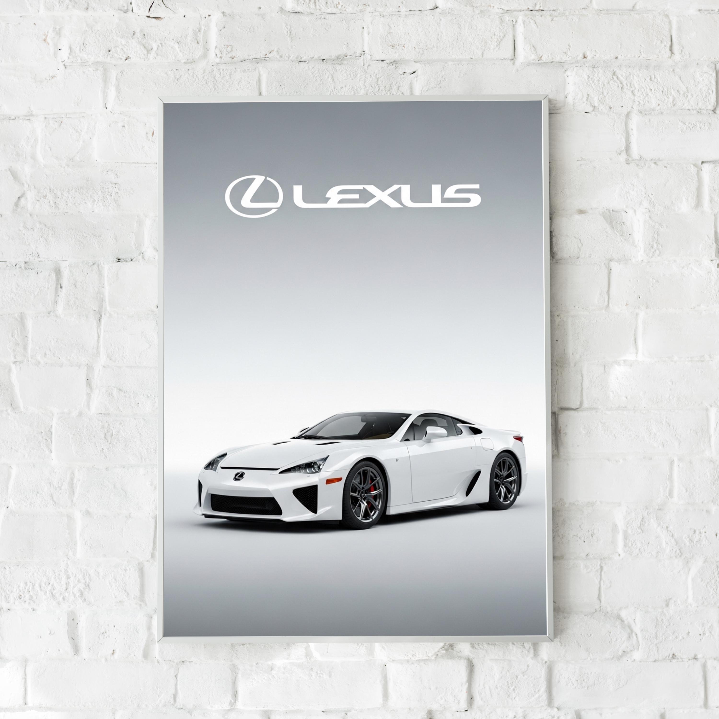 Lexus LFA Pearl White Poster – Contemporary Automotive Art