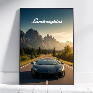 Lamborghini Aventador Poster Art Print, Luxury Car Photography Print, Vintage Automotive Wall Decor, Perfect Gift for Car Enthusiasts