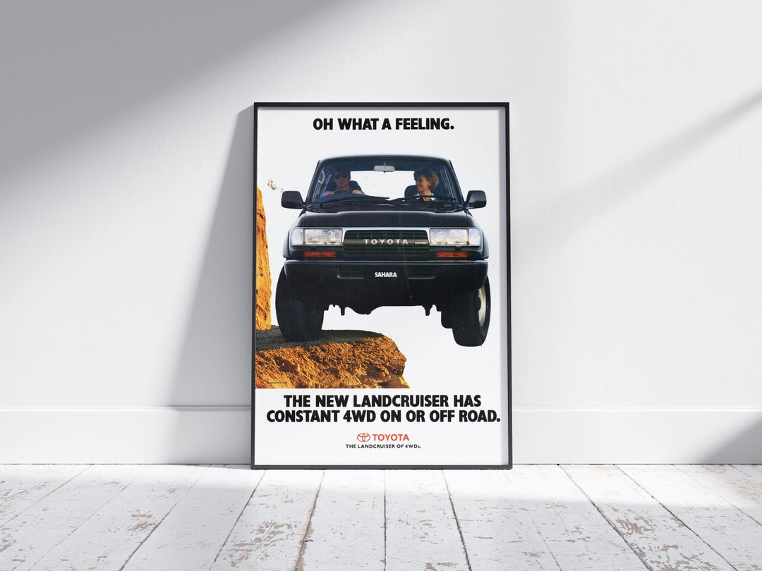 Toyota Landcruiser Poster Advert Vintage Retro Classic Art Print