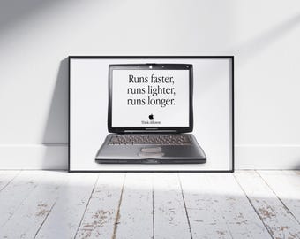 ビンテージ Apple iMac G3 ポスター：「申し訳ありませんが、ベージュ