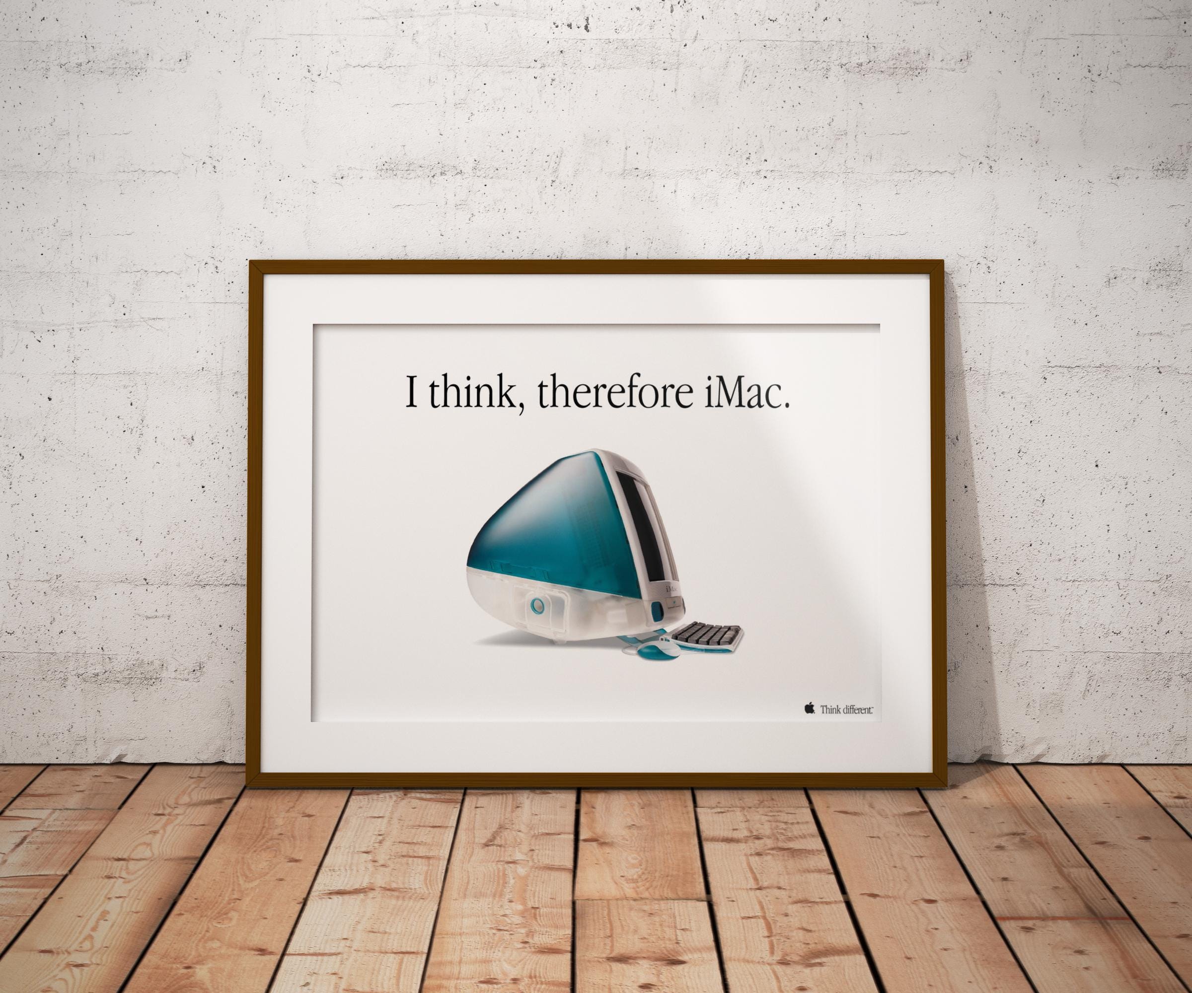 Apple Imac 1998 Vintage Poster Retro Tech Advert Art Print