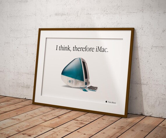 Apple Imac 1998 Vintage Poster Retro Tech Advert Art Print