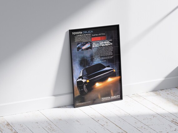 Toyota Celica Poster Advert Vintage Retro Classic Art Print