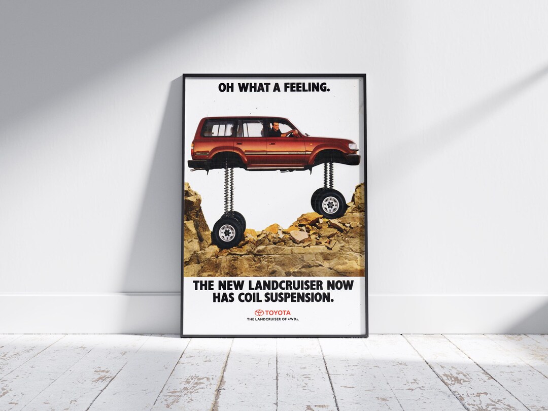 1985 TOYOTA LAND CRUISER AD ART PRINT POSTER