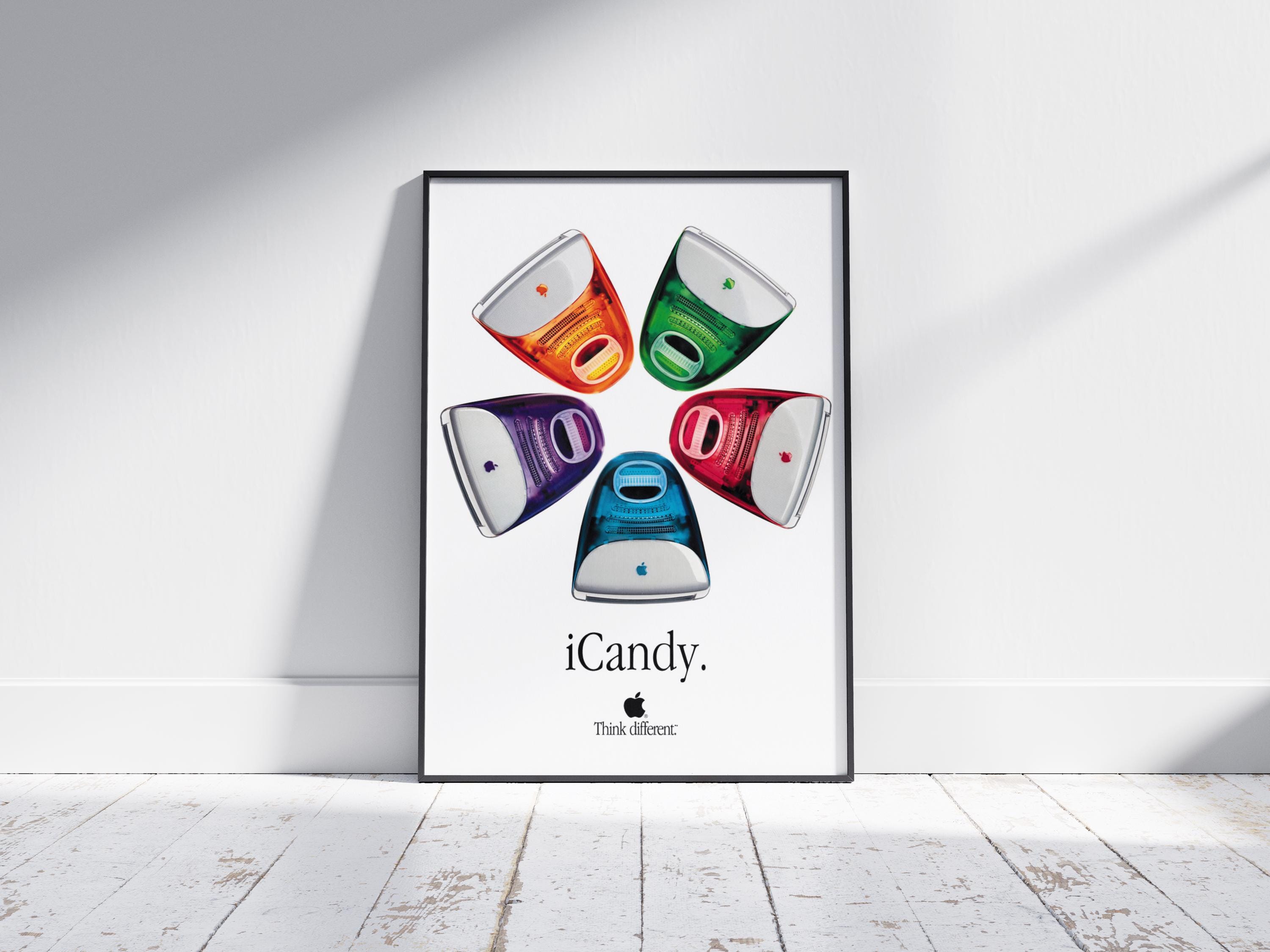 Apple Imac Icandy Vintage Poster Retro Tech Advert Art Print