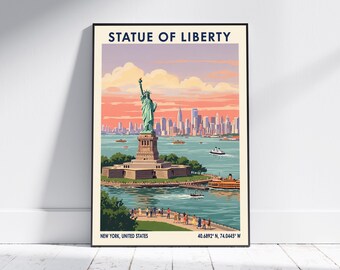 ニューヨーク旅行アートプリント - ヴィンテージNYCポスター、ホーム