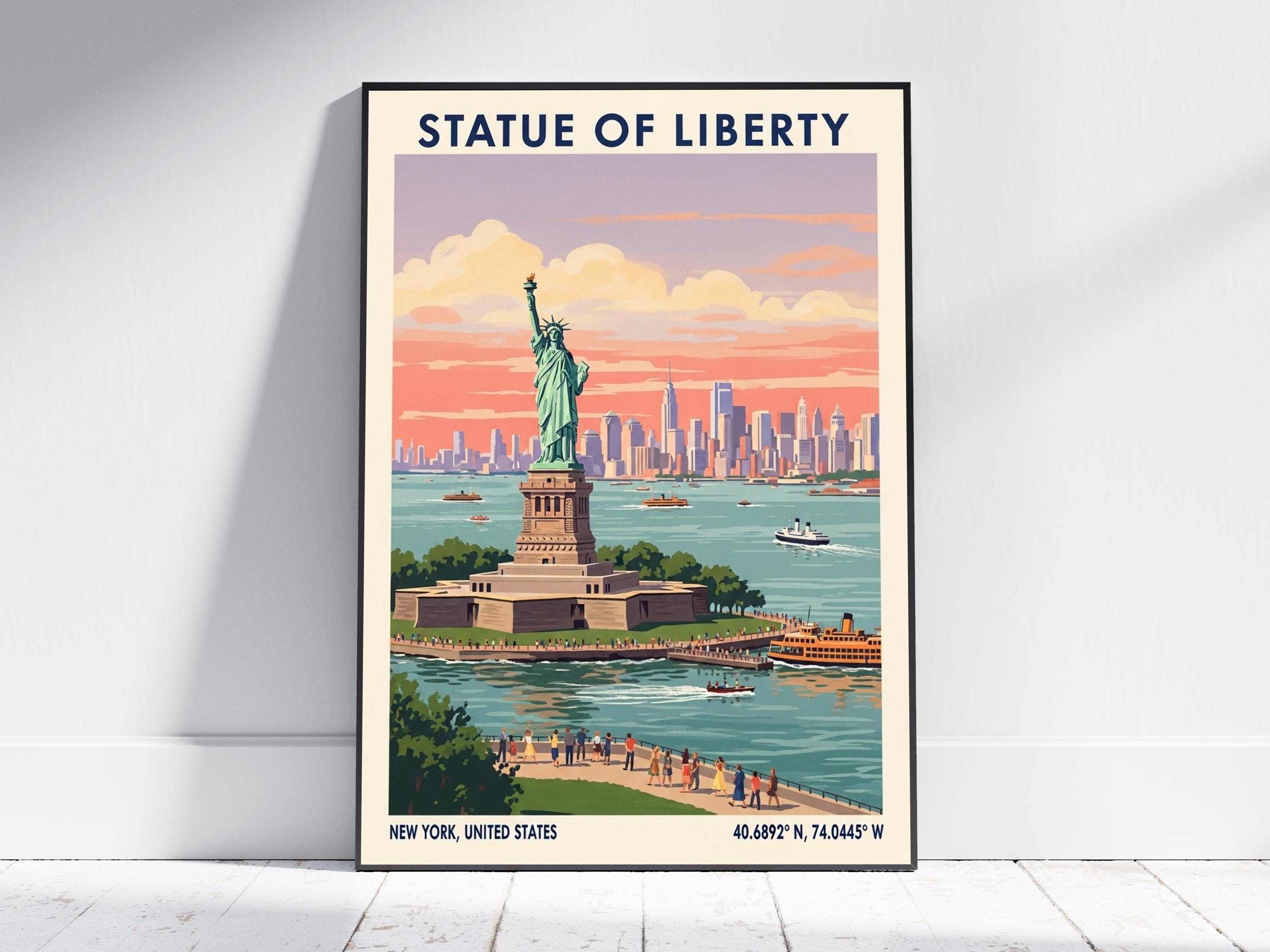 ニューヨーク旅行アートプリント - ヴィンテージNYCポスター、ホーム