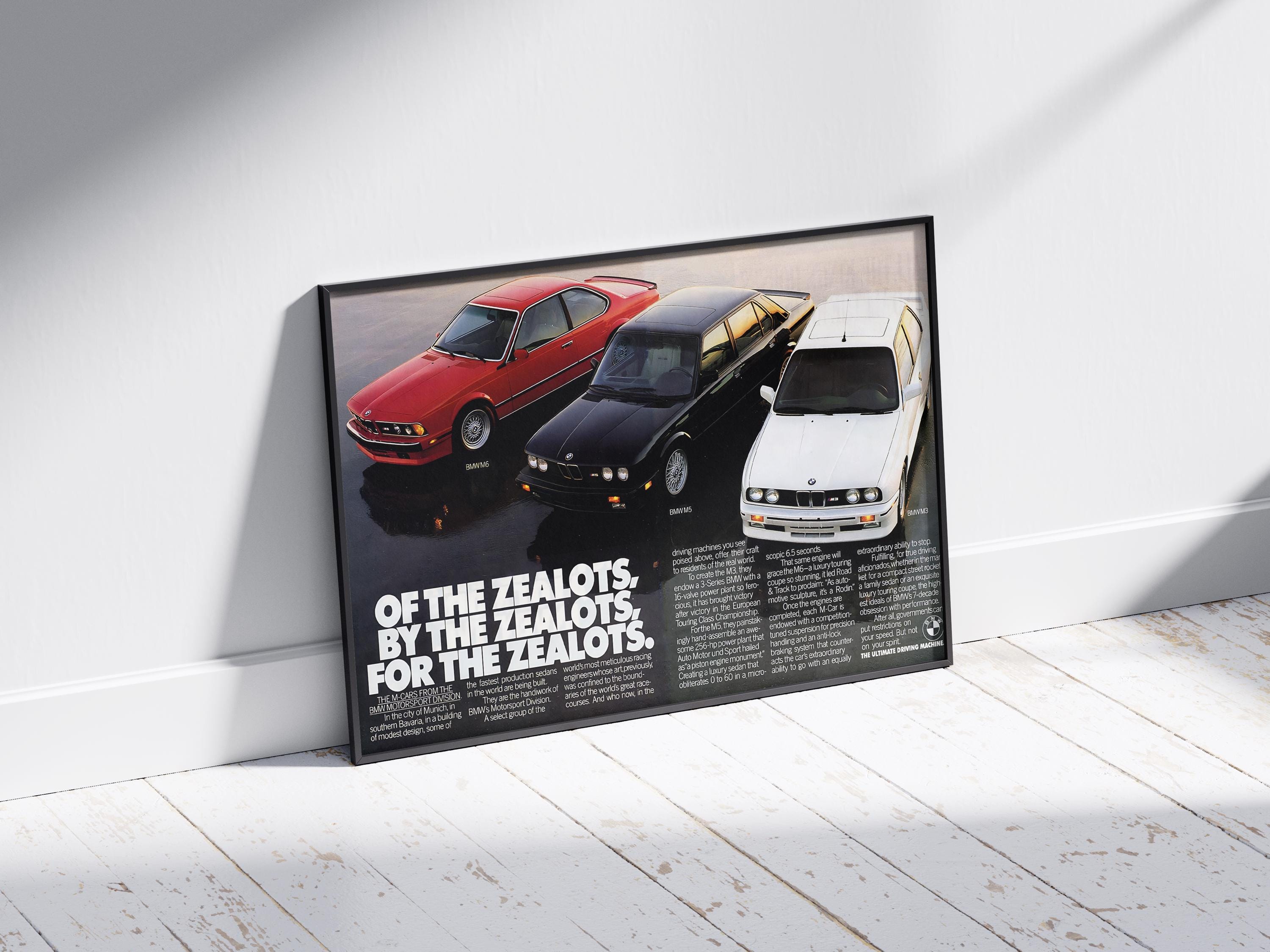 BMW E30 Magazine Advert Authentic Poster Vintage Retro Classic Art