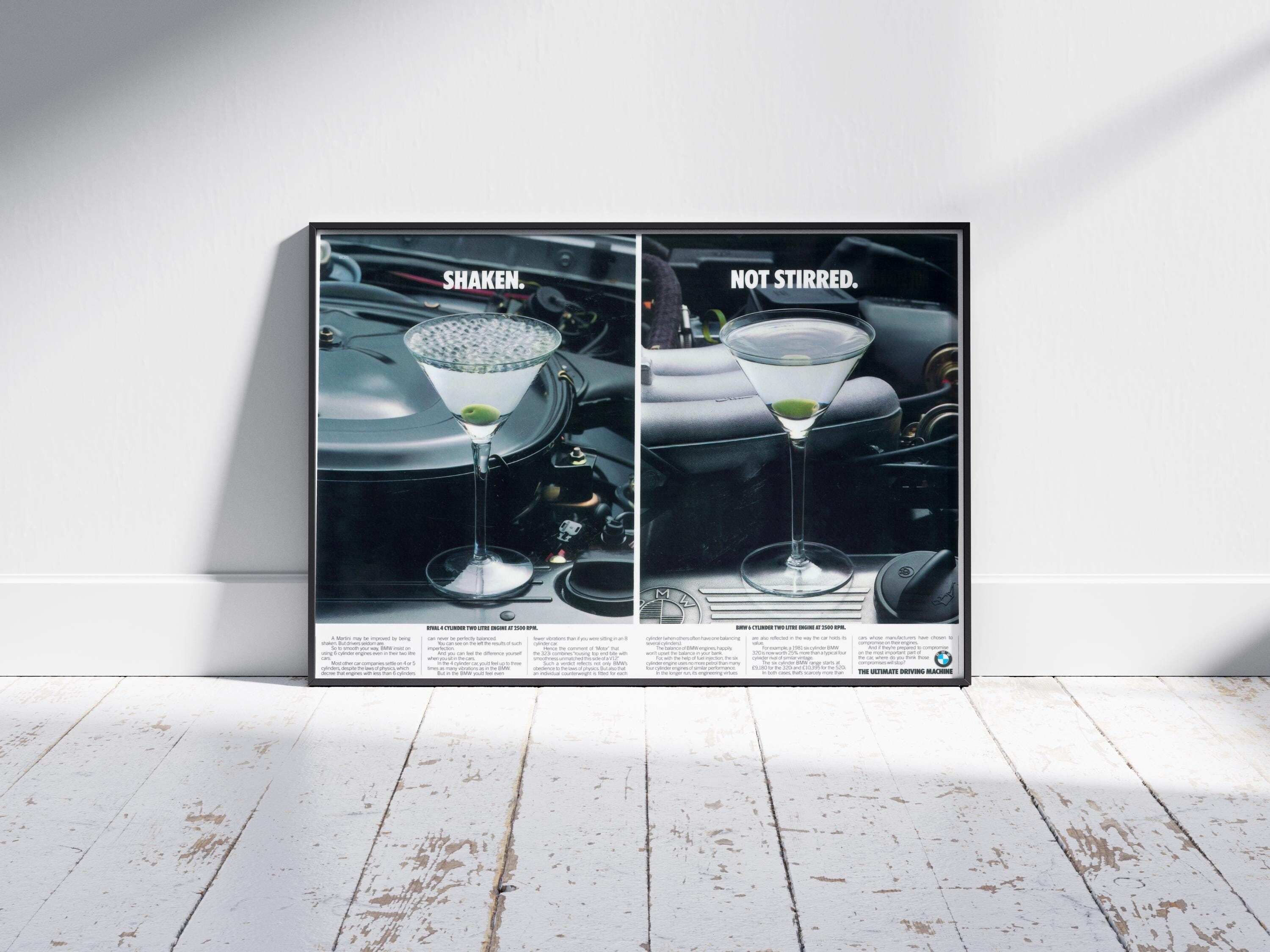 BMW E30 Vintage Poster Magazine Advert Authentic Retro Classic Art Print, Perfect for Home or Office Decor, Gift for Men, Gifts for Dad