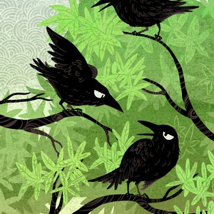 Summer Crows 8x12 art print