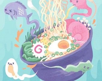 Ghost Ramen 8x12 art print