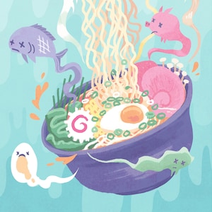 Ghost Ramen 8x12 art print