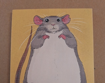 Fat Rat Belly printed memo pad 5x7 inches