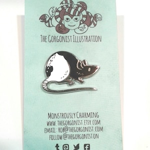 Hooded Rat cute pet rat enamel pin