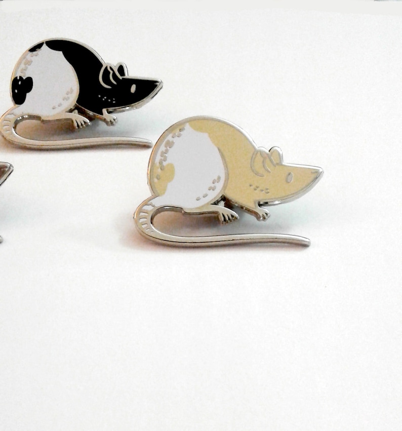 Champagne Hooded Rat variant cute pet rat enamel pin Etsy