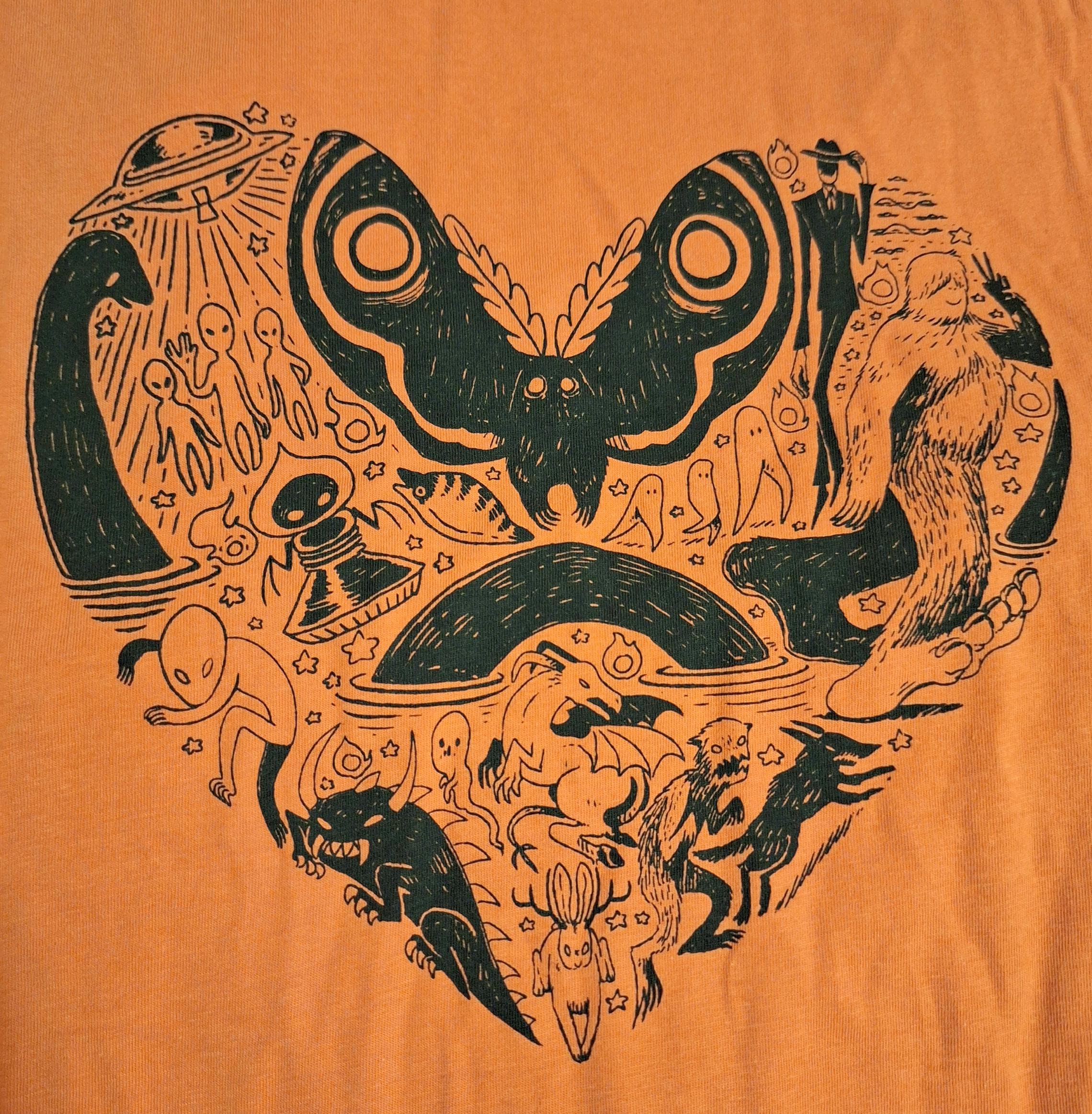 Cryptid Heart Cryptozoology Lovers Creepy Cute Super Soft Hand