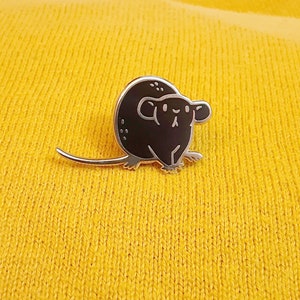Black Dumbo Rat hard enamel pin