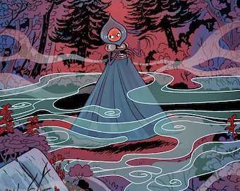 Qui est-elle Flatwoods Monster 8x10 pouces impression d’art