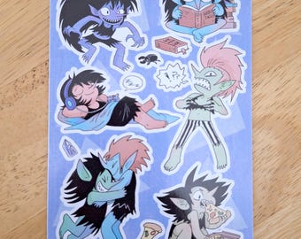 Goblins kiss-cut vinyl Sticker Sheet