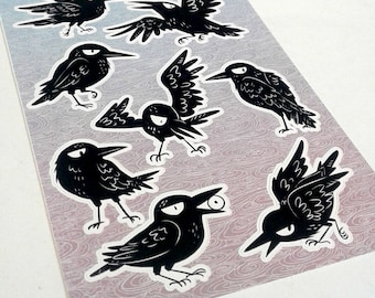 Sassy Crow Sticker Sheet
