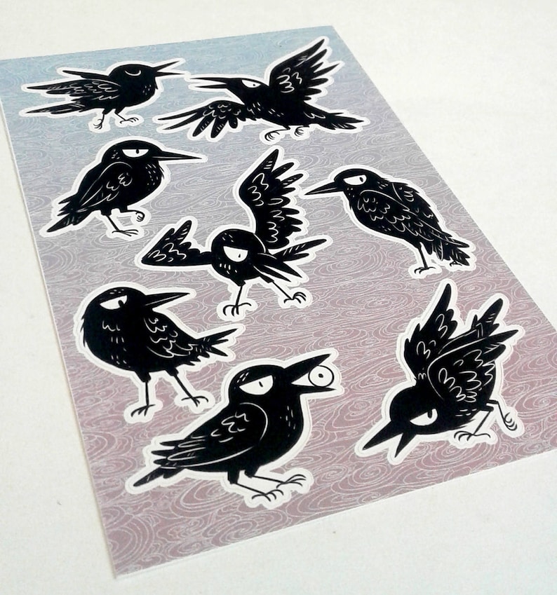 Sassy Crow Sticker Sheet 