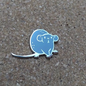 Gray Dumbo Rat hard enamel pin