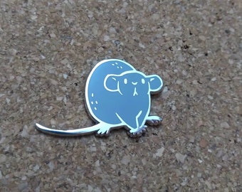 Gray Dumbo Rat hard enamel pin