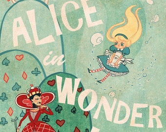 Alice in Wonderland Lit poster 12x18
