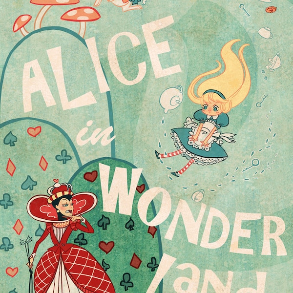 Alice in Wonderland Lit poster 12x18