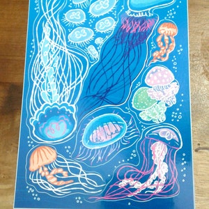 Jellyfish Underwater Wonderland kiss cut Sticker Sheet