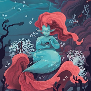 Pelagic Protector 8x12 inch fantasy art print