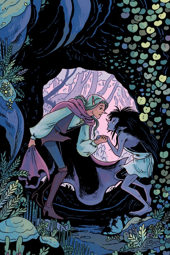 Under the Arch 8x12 inch romantic fantasy art print