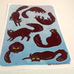 Black Cat Sticker Sheet