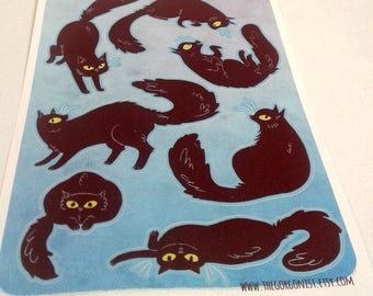 Black Cat Sticker Sheet