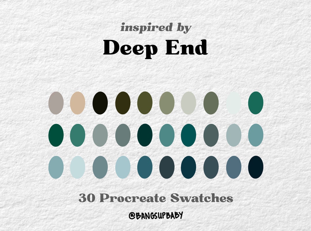 Deep End Procreate Color Palette - Etsy