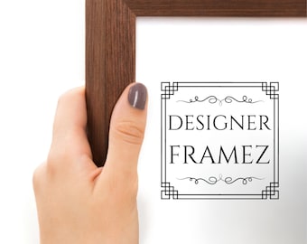 Walnut Slim Solid Wood Picture Frame – Custom Made to Measure (Acrylic/Backing Option)